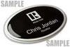 Century 21 Old DBA Black Logo Oval Silver Prestige Name Badge with Pebbled Silver Frame | KWP-85014