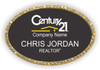 Century 21 Old DBA Oval Bling Gold Name Badge | KWP-86110