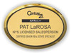 Century 21 AA Realty Executive Oval Gold Name Badge with Two Titles – KWP-80755