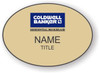 Coldwell Banker Residential Brokerage Oval Gold Name Badge