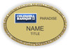 Coldwell Banker Paradise Oval Bling Gold Name Badge