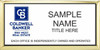 Coldwell Banker Pro West Executive Gold Name Badge White Insert | KWP-109162
