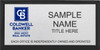 Coldwell Banker Pro West Executive Black Name Badge Silver Insert | KWP-109163