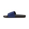 Men's Removable-Strap Slide Sandals — Custom Navy Logo Comfort Slides