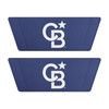 Men's Removable-Strap Slide Sandals — Custom Navy Logo Comfort Slides
