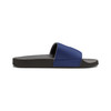Men's Removable-Strap Slide Sandals — Custom Navy Logo Comfort Slides