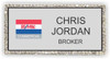 RE/MAX Commercial Silver Bling Name Badge | KWP-80821