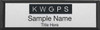 Keller Williams GPS Small Black Executive Silver Name Badge