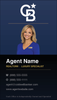 Coldwell Banker business card front design CB-015 professional branded layout