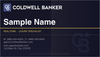 Coldwell Banker business card front design CB-020 professional branded layout