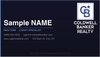 Coldwell Banker business card front design CB-021 professional branded layout