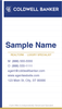 Coldwell Banker business card front design CB-026 professional branded layout