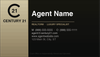 Century 21 business card front design C21-F02 Modern Branded Layout