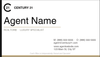 Century 21 business card front design C21-F04 Professional Century 21 Layout
