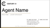 Century 21 business card front design C21-F04 Professional Century 21 Layout