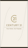 Century 21 business card back design BS-20 Professional Information Back