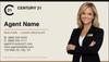 Century 21 business card front design C21-F12 Refined Agent Presentation Layout