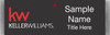 Keller Williams KW Small Meridian Black Badge with 1 Red Jewel