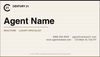 Century 21 business card front design C21-F17 Modern Branded Layout