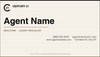 Century 21 business card front design C21-F17 Modern Branded Layout