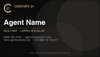 Century 21 business card front design C21-F19 Professional Century 21 Layout