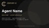 Century 21 business card front design C21-F19 Professional Century 21 Layout