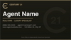 Century 21 business card front design C21-F21 Refined Agent Presentation Layout