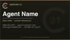 Century 21 business card front design C21-F21 Refined Agent Presentation Layout