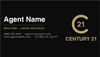 Century 21 business card front design C21-F24 Refined Agent Presentation Layout