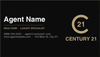 Century 21 business card front design C21-F24 Refined Agent Presentation Layout
