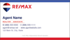 RE/MAX business card front design RM-F03 Modern Split Accent Layout