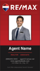 RE/MAX business card front design RM-F06 Bold Red Photo Layout