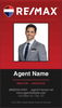 RE/MAX business card front design RM-F06 Bold Red Photo Layout