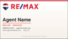 RE/MAX business card front design RM-F09 Minimalist Contact Layout