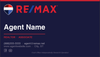 RE/MAX business card front design RM-F10 Corporate Navy Typography Layout