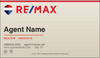 RE/MAX business card front design RM-F11 Warm Neutral Realtor Layout