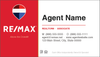 RE/MAX business card front design RM-F17 Split Panel Corporate Layout