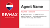 RE/MAX business card front design RM-F19 Classic Split Brand Layout