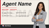 RE/MAX business card front design RM-F20 Watermark Photo Branding Layout