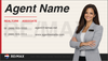 RE/MAX business card front design RM-F20 Watermark Photo Branding Layout