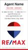 RE/MAX business card front design RM-F22 Logo Forward Minimal Layout