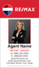 RE/MAX business card front design RM-F24 Classic Header Photo Layout