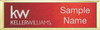 Keller Williams KW Small Gold Executive Red Anodized Name Badge