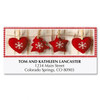 Snowflake Felt Ornaments Return Address Labels