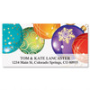 Candy Colored Ornaments Deluxe Return Address Labels