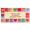 Hearts On Parade Border Return Address Labels
