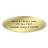 Gold Foil Oval Premier Address Labels