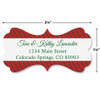 Christmas Patterns Diecut Address Labels (4 Designs)