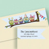 Festive Owls Wrap Around Address Labels