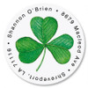 Shamrock Round Address Labels